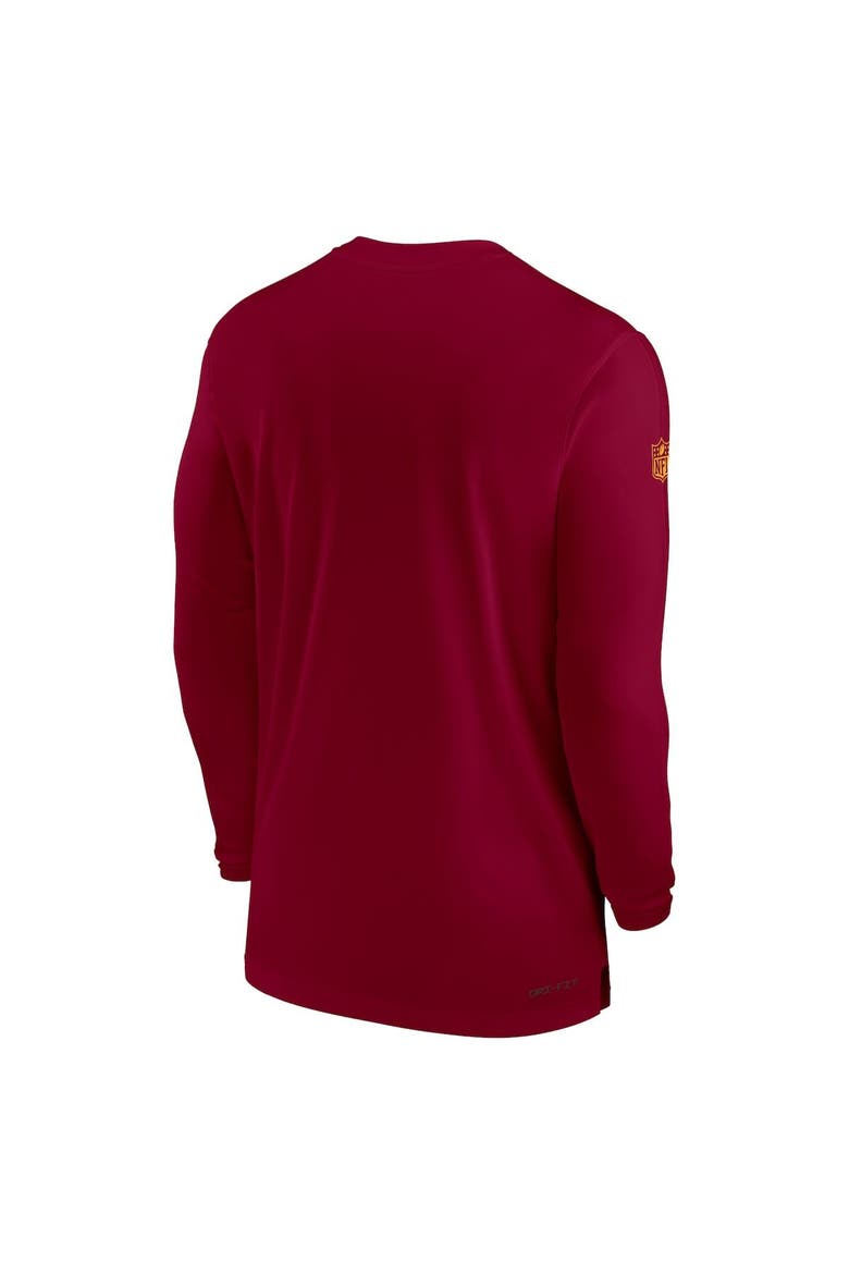 Men's Nike Burgundy Washington Commanders Sideline Coach Performance Long Sleeve T-Shirt, Alternate, color, Burgundy
