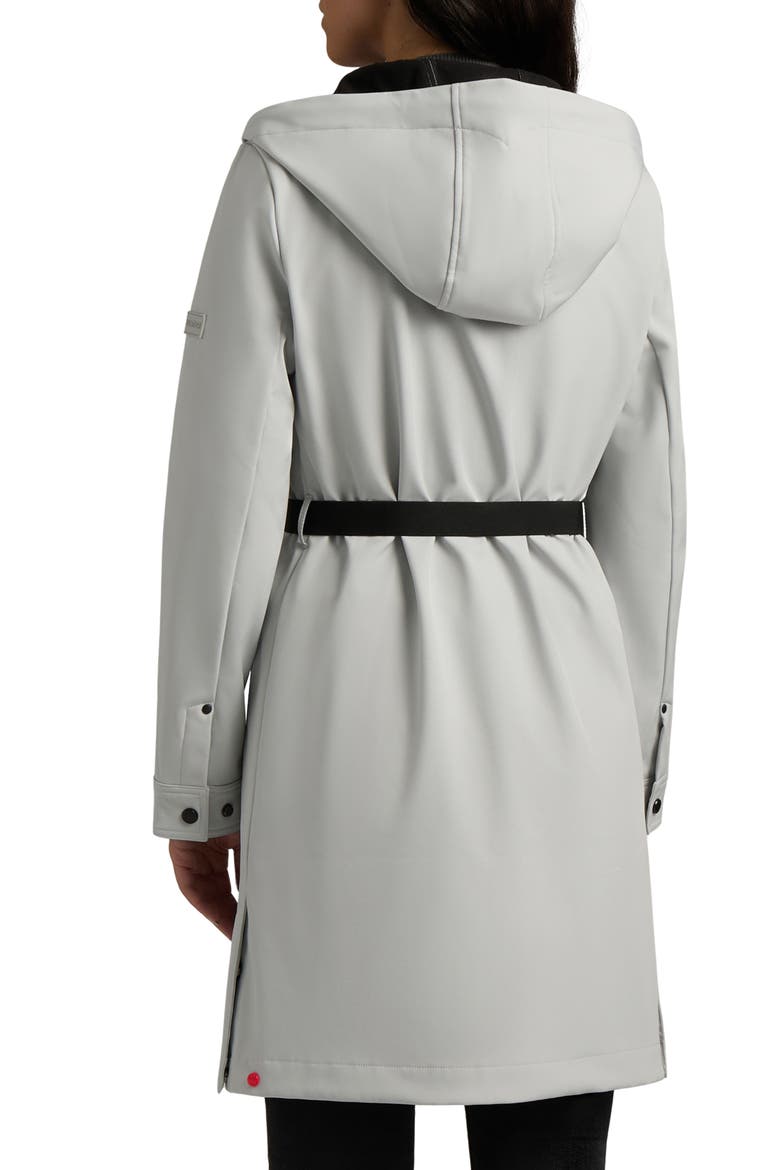 Reina Water Repellent Softshell Belted Coat, Alternate, color, SILVER GREY