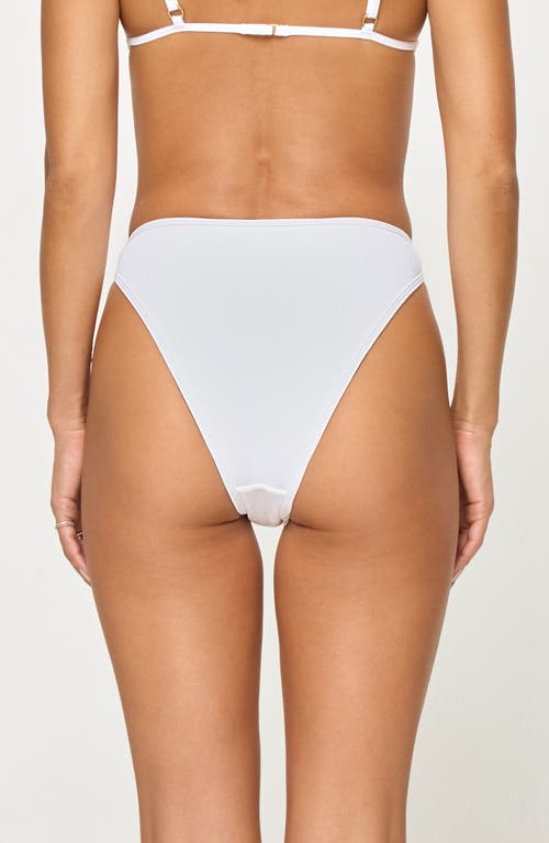 L*space Lspace Kourt High Waist Bikini Bottoms In White