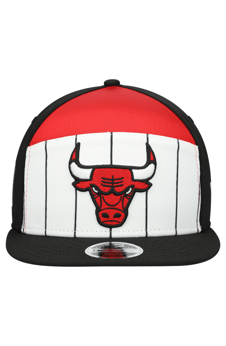 New Era Youth New Era White/Black Chicago Bulls 2025 NBA Tip Off Split Panel 9FIFTY Snapback Hat, Alternate, color, White