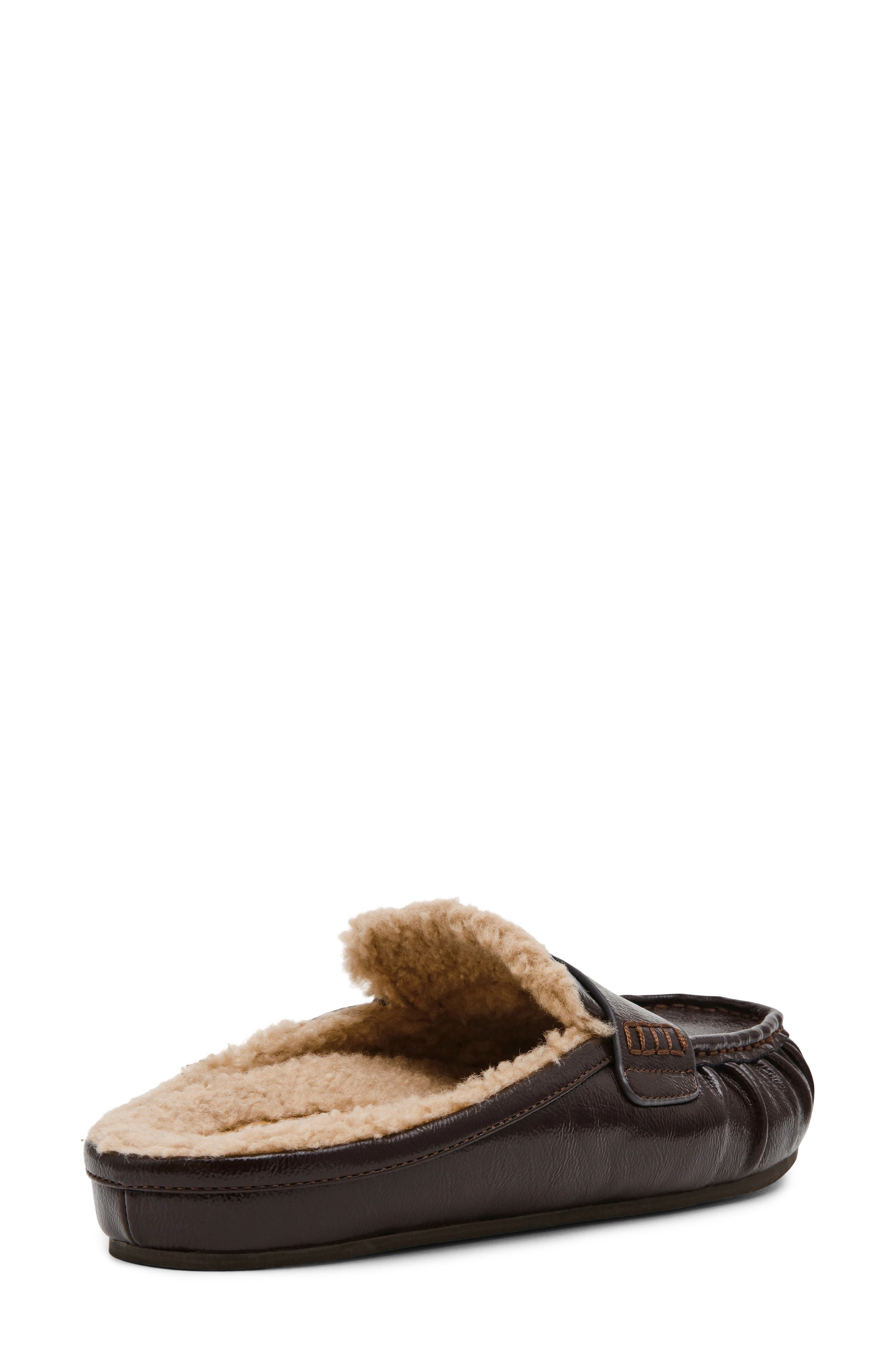 Peluma Faux Fur Lined Mule, Alternate, color, BROWN