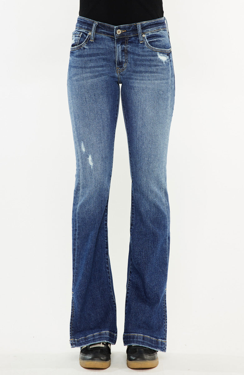 Kancan Brea Low Rise Bootcut Jeans In Blue