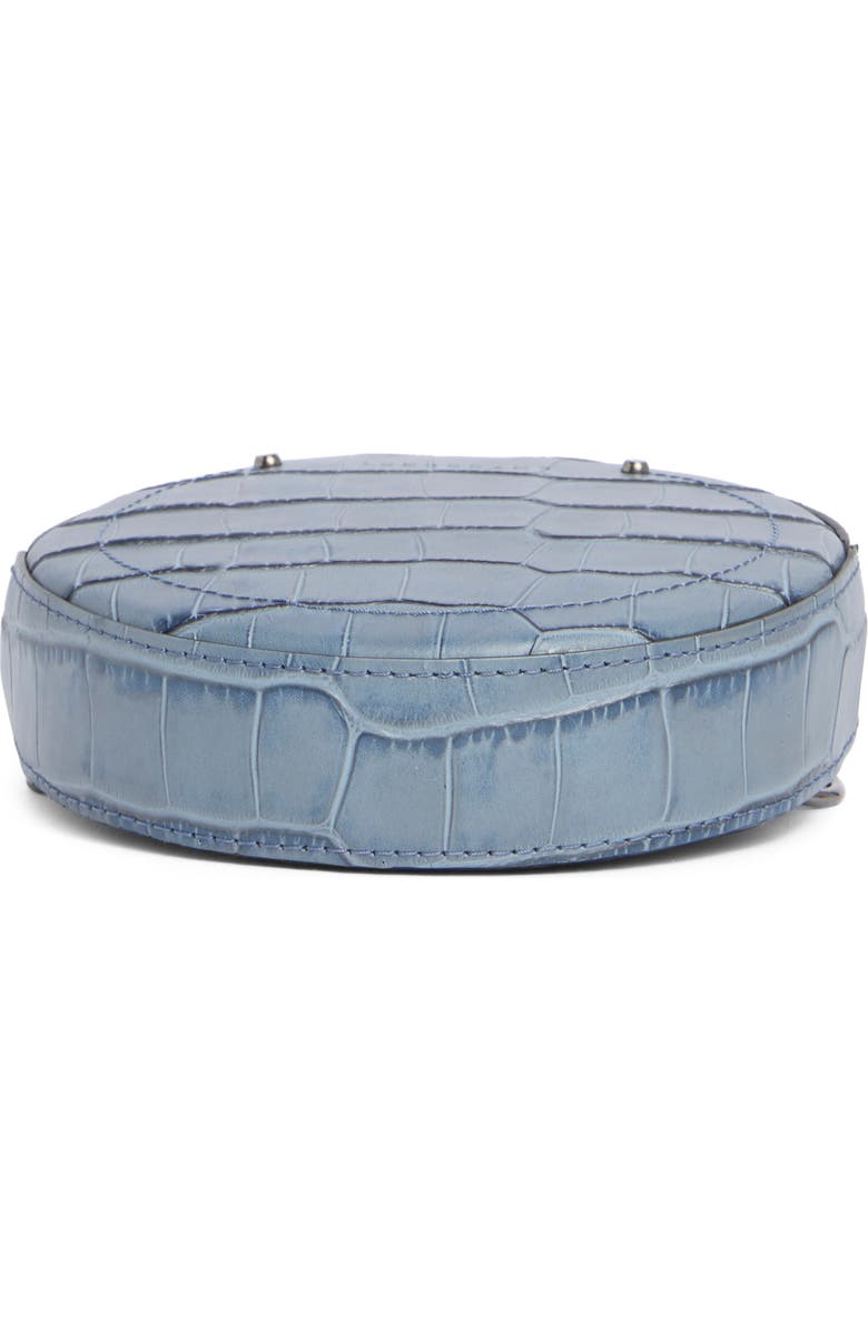 Longchamp Croc Embossed Circle Belt Bag, Alternate, color, Cloud Blue