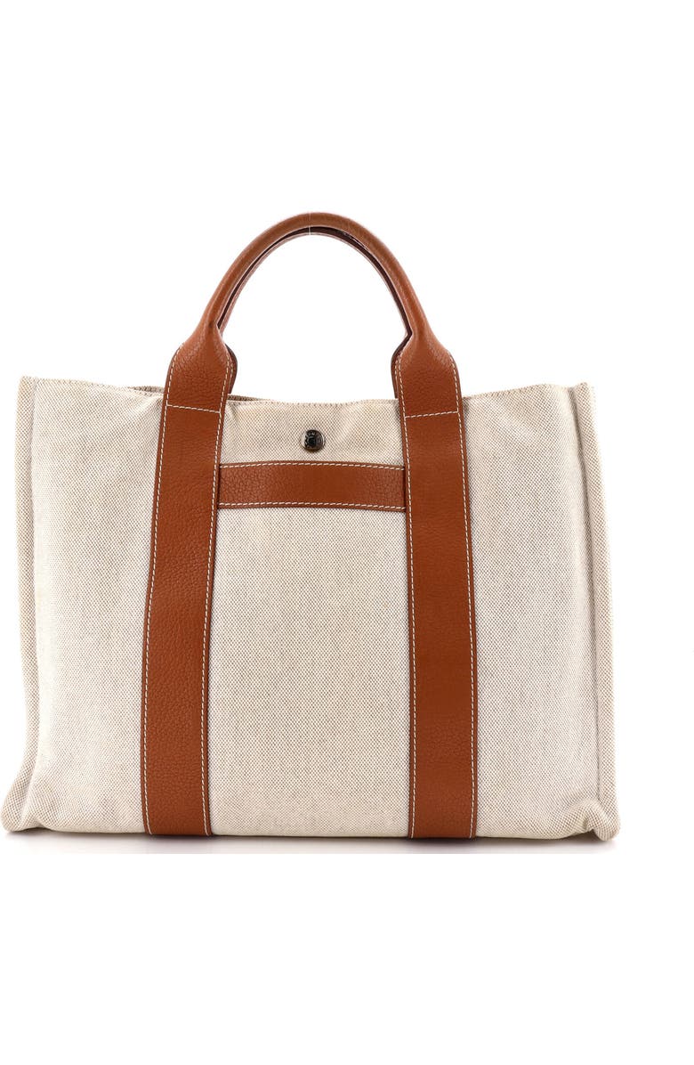 Pre-Owned Hermes Sac Harnais Tote Toile and Leather MM, Main, color, Ecru