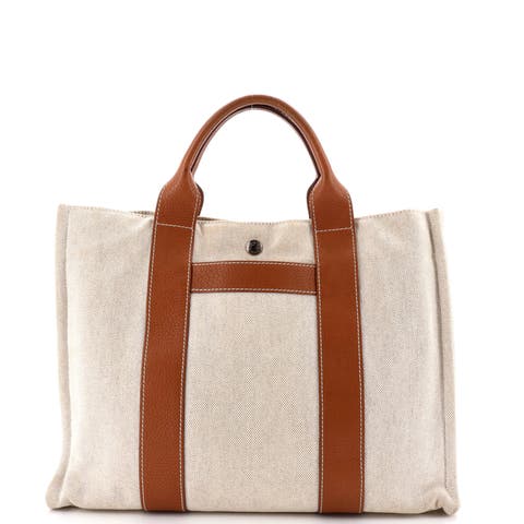 Sac Harnais Tote Toile and Leather MM