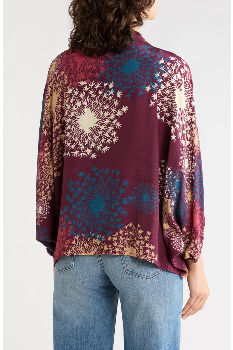 Floral Print Topper, Alternate, color, PURPLE