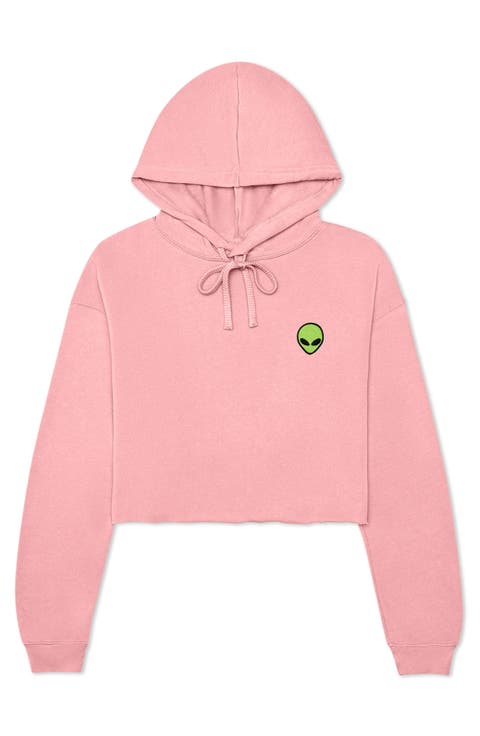 Alien Cropped Fleece Hoodie
