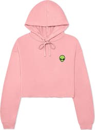 Dalix Alien Cropped Fleece Hoodie