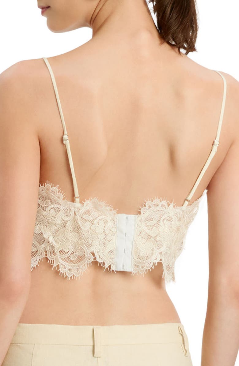 Bardot Linella Lace Bralette, Alternate, color, Ivory