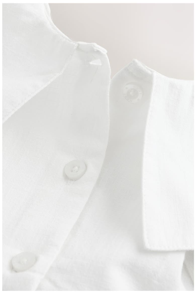 Sailor Collar Flutter Sleeve Dress, Alternate, color, WHITE