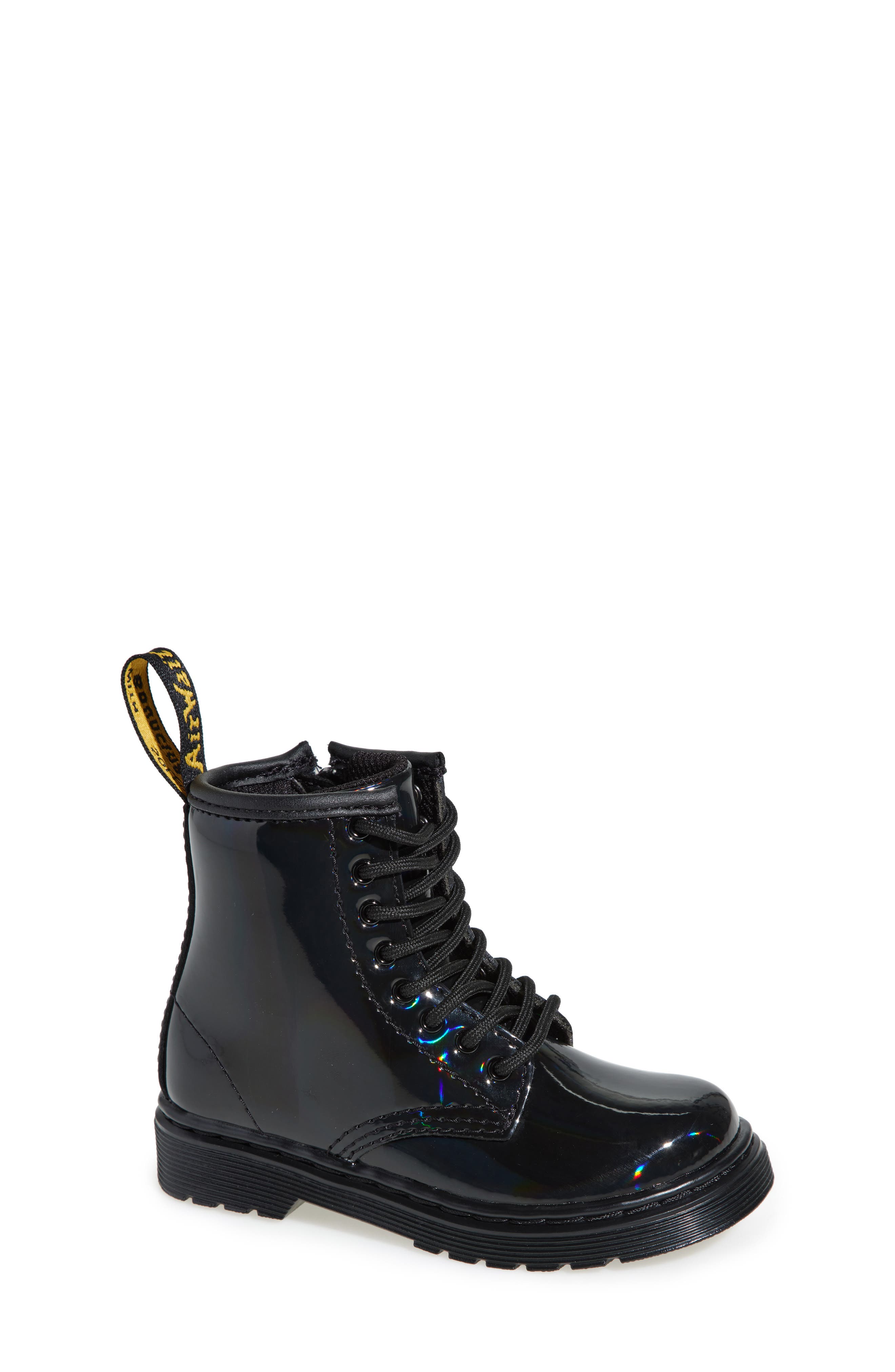 Dr. Martens Kids' 1460 Black Rainbow Boot, Main, color, Black