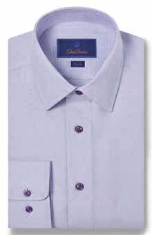 David Donahue Slim Fit Cotton Dress Shirt