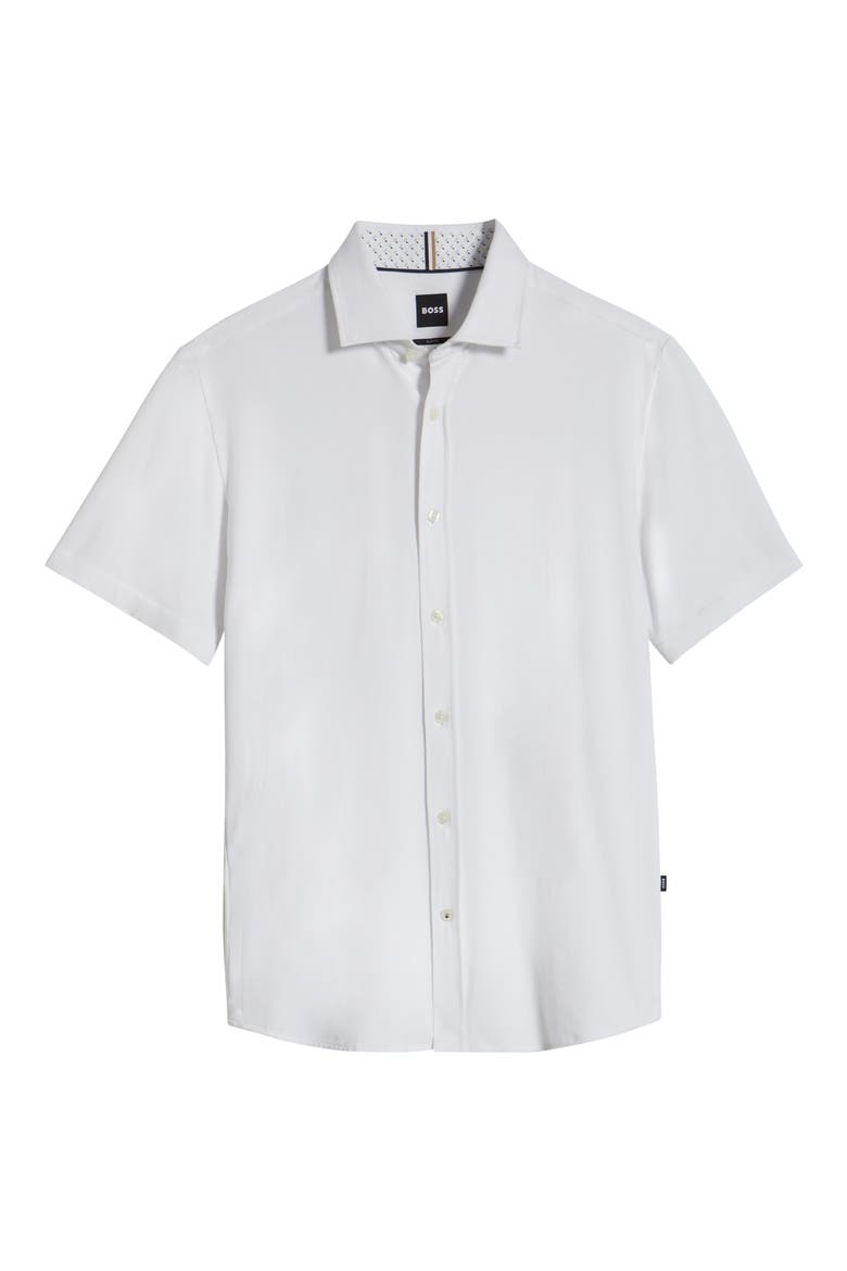 Roan Stretch Cotton Button-Up Shirt, Alternate, color, WHT