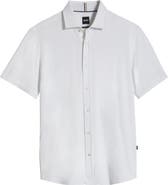BOSS Roan Stretch Cotton Button-Up Shirt