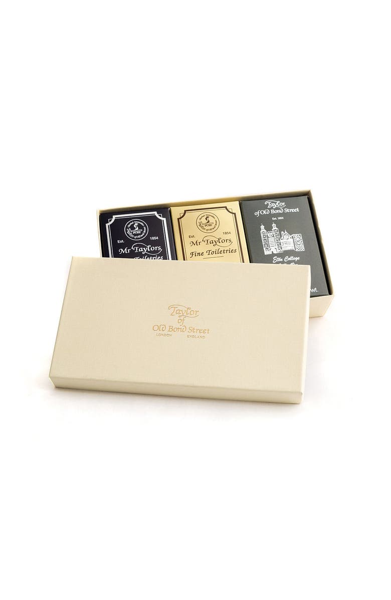 Taylor of Old Bond Street Mixed Bath Soap Gift Box, Main, color, White