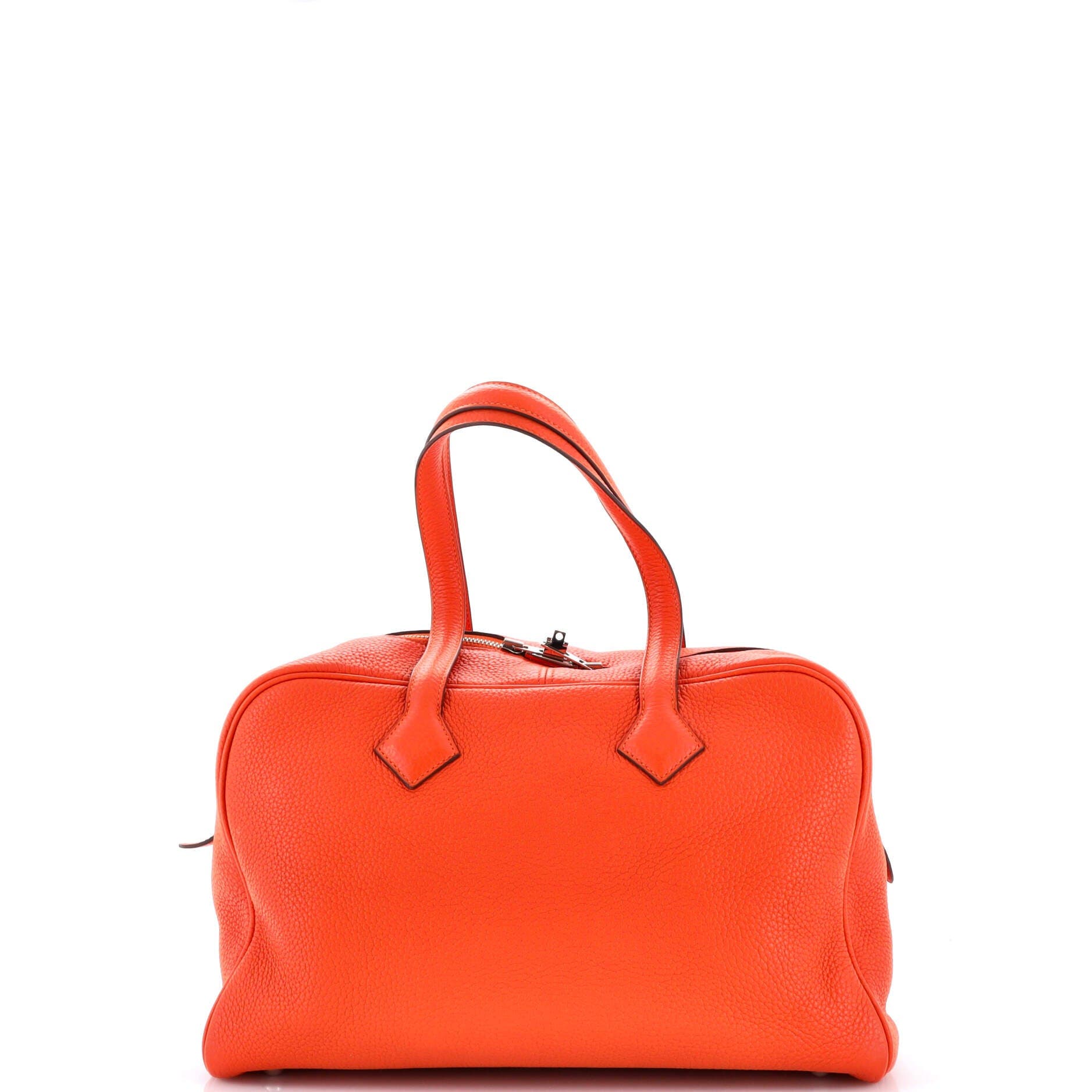 Pre-Owned Hermes Victoria II Bag Clemence 35, Alternate, color, Feu
