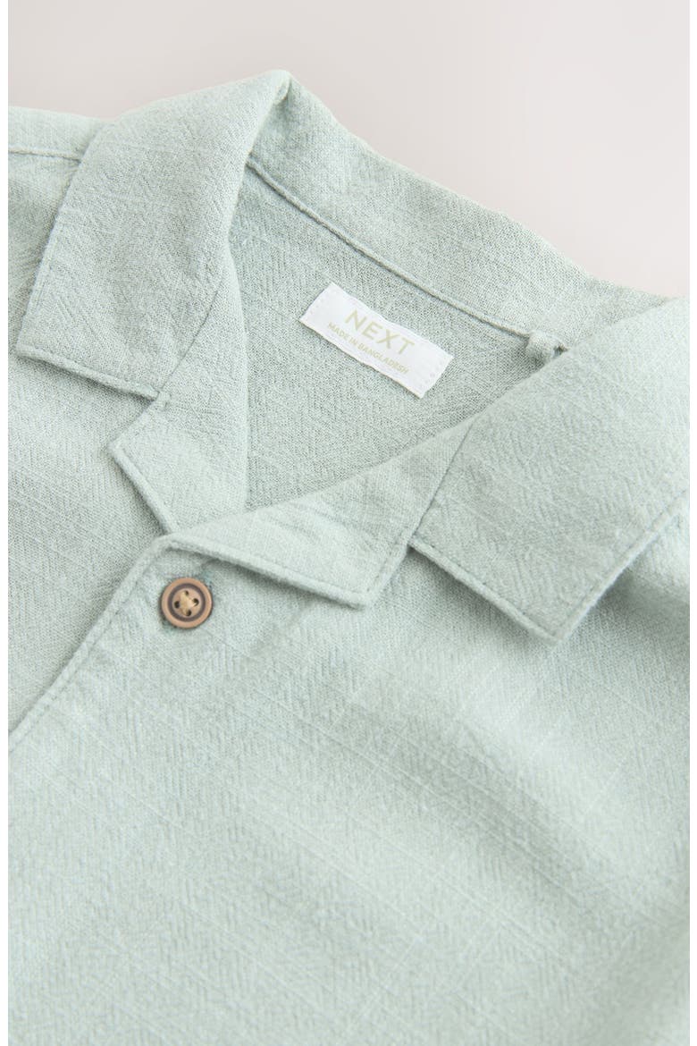 Kids' Short Sleeve Button-Up Shirt & Shorts Set, Alternate, color, GREEN