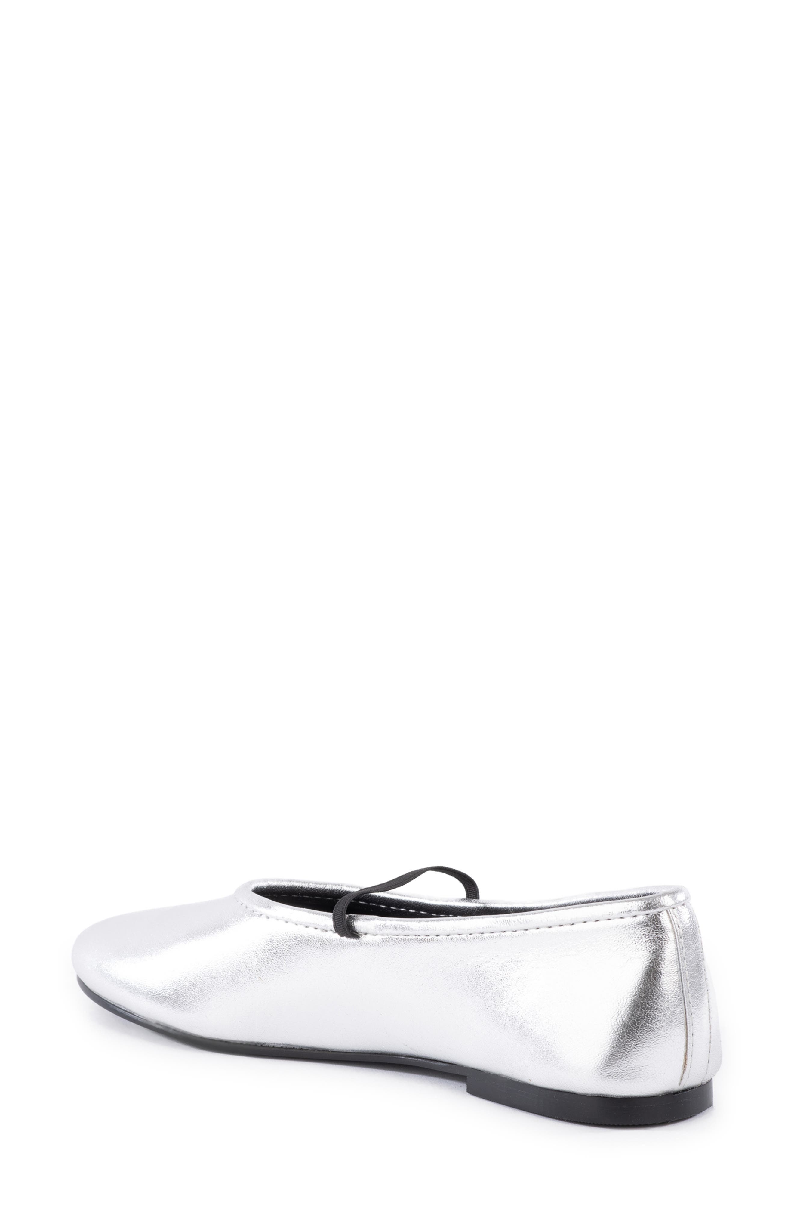 Seychelles Neon Moon Metallic Mary Jane Flat, Alternate, color, Silver