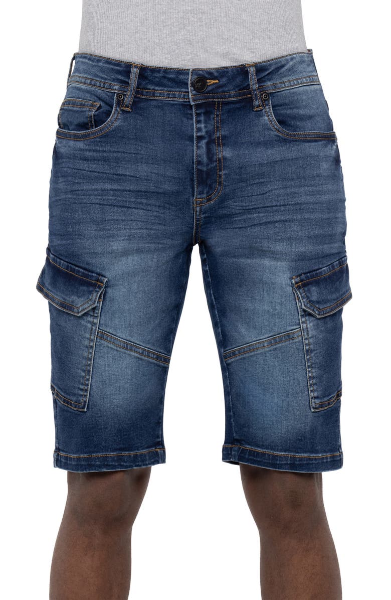 XRAY Denim Cargo Shorts, Alternate, color, Medium Blue
