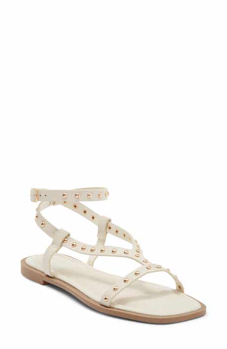 TOP MODA Zita Studded Ankle Strap Sandal