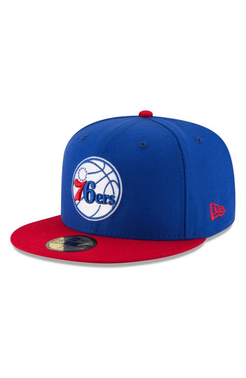 Men's New Era Royal/Red Philadelphia 76ers Official Team Color 2Tone 59FIFTY Fitted Hat