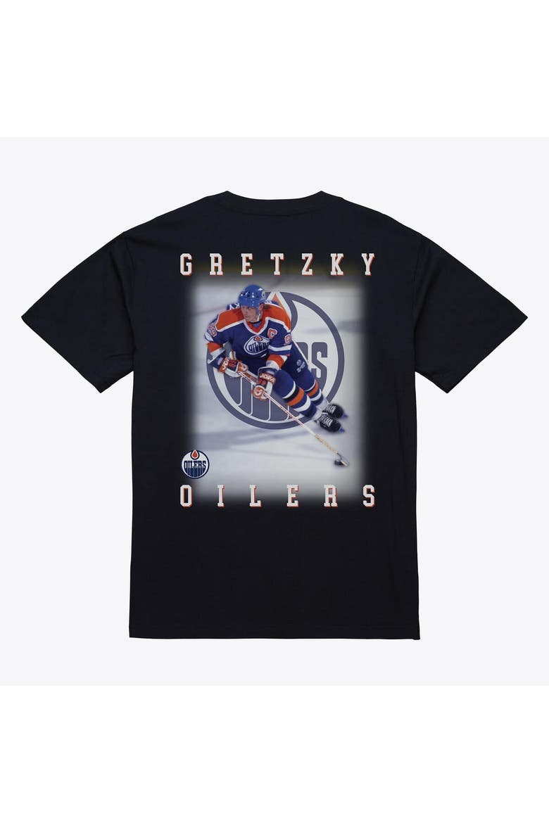 Men's Mitchell & Ness Wayne Gretzky Black Edmonton Oilers Photo T-Shirt, Alternate, color, Black
