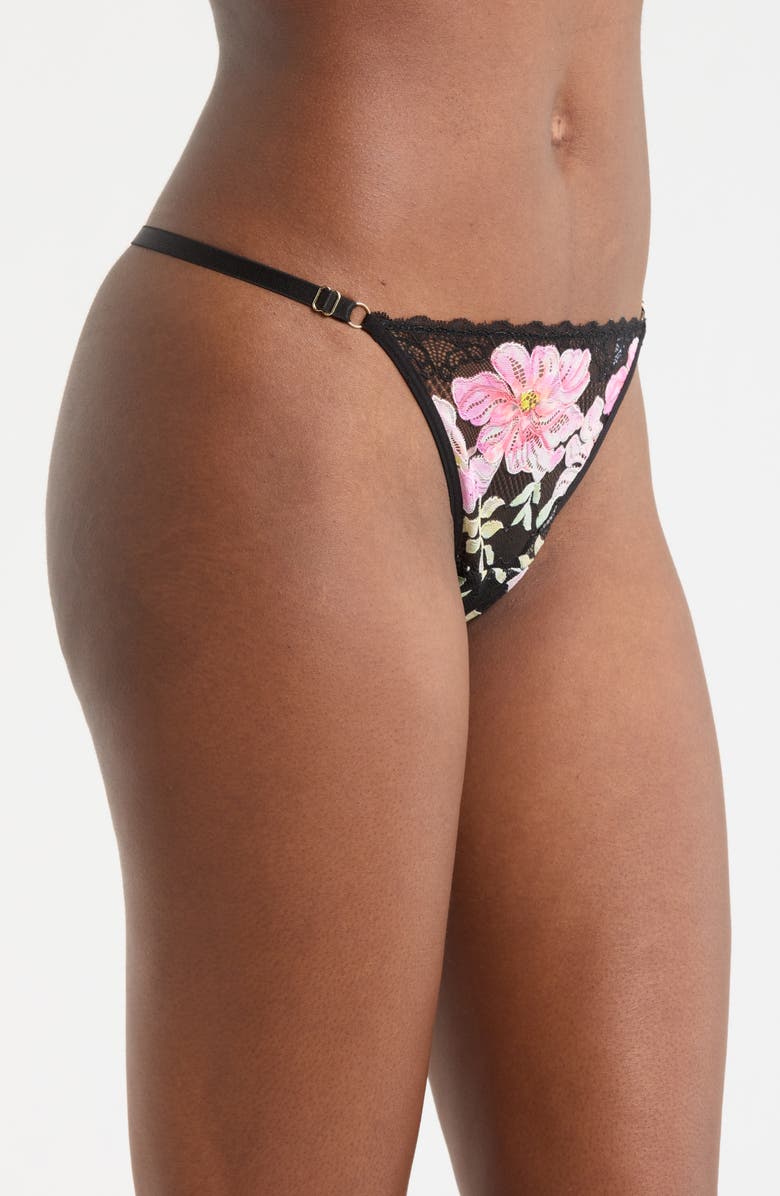 KILO BRAVA Floral Embroidered G-String, Alternate, color, Printed Primrose