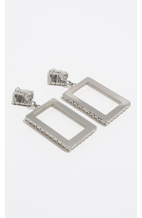 Bimba Y Lola Transparent Crystal Earrings In Metallic