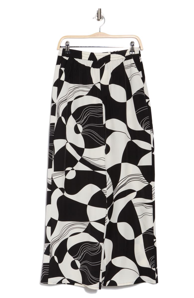 Love By Design Rythm Wide Leg Pants, Alternate, color, Black/ Ivory