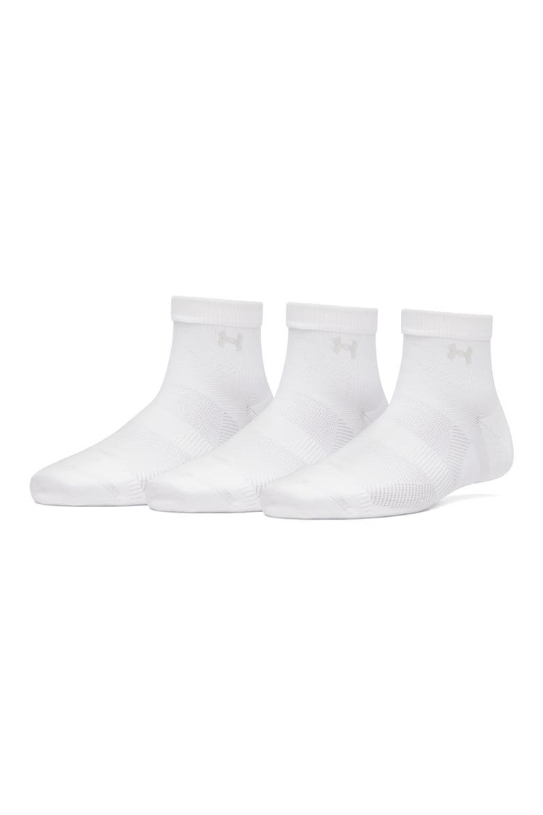 Vanish 3-Pack Performance Quarter Socks, Main, color, 100 WHITE
