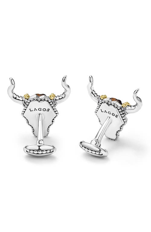 Lagos Longhorn Cuff Links In Brown