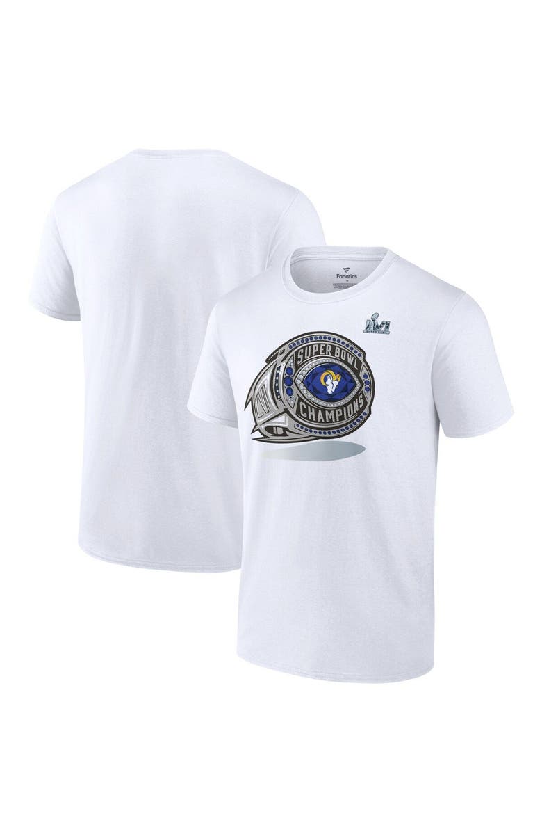 FANATICS Men's Fanatics Branded White Los Angeles Rams Super Bowl LVI Champions Big & Tall Ring T-Shirt, Main, color, 