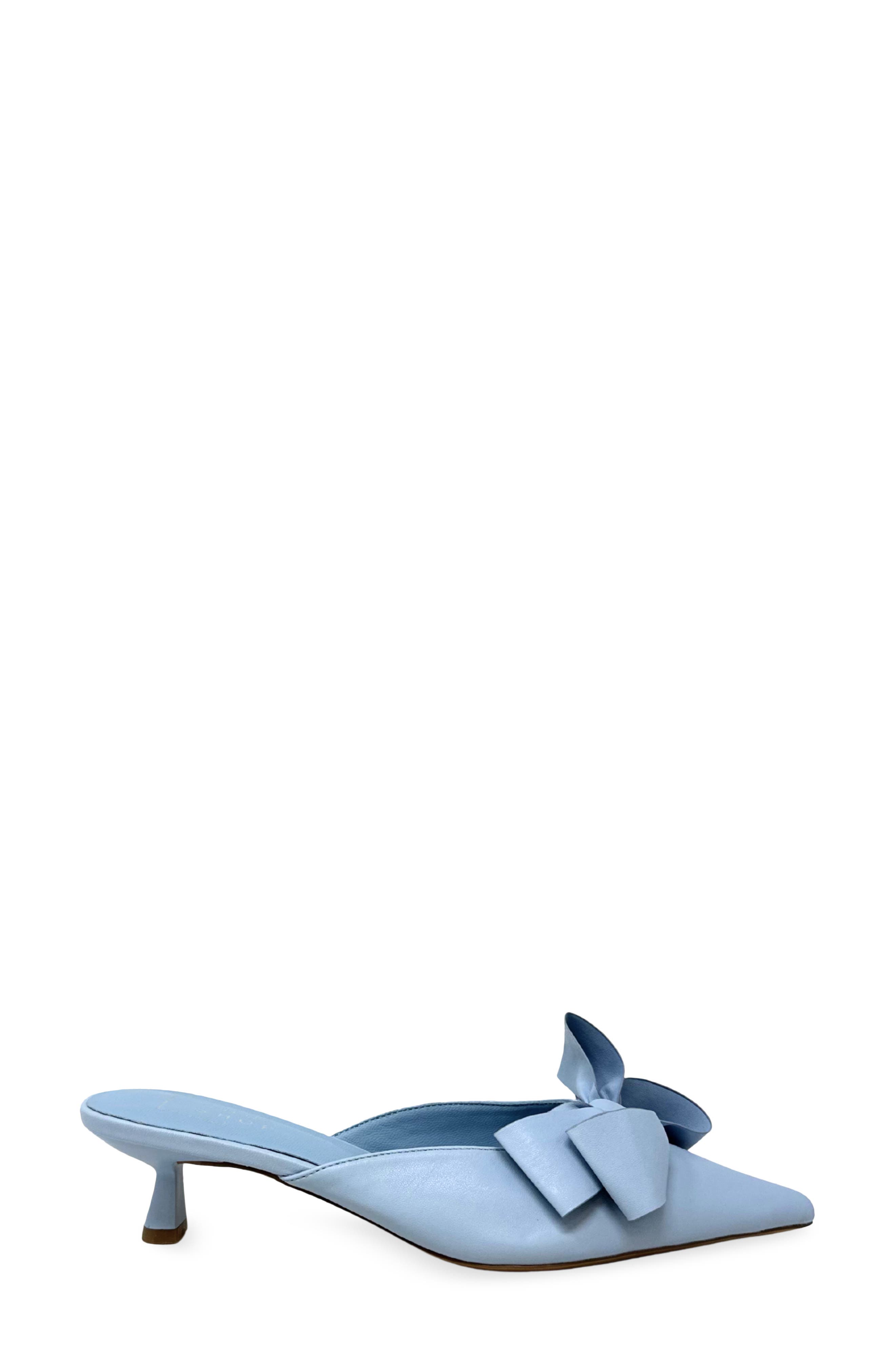 Nell Pointed Toe Kitten Heel Mule, Alternate, color, LIGHT BLUE