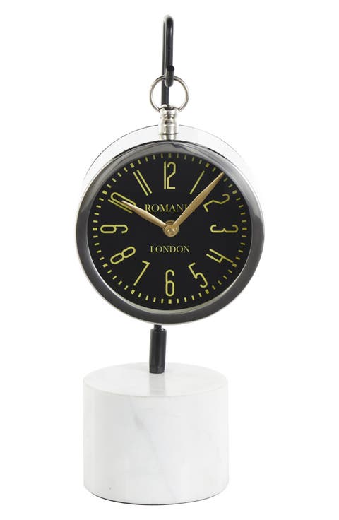 Modern Silver Stainless Steel Clock