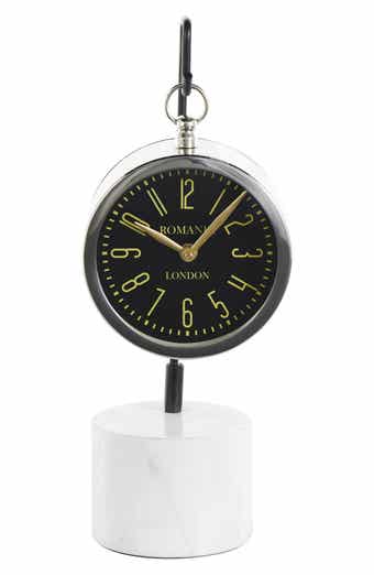 VIVIAN LUNE HOME Modern Silver Stainless Steel Clock