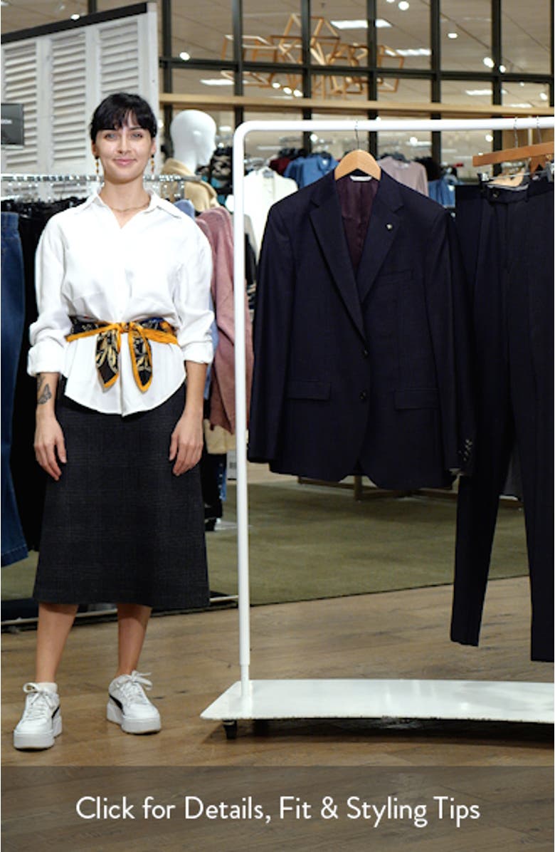 Esprit Burgundy Box Check Super 130s Wool Suit, sales video thumbnail