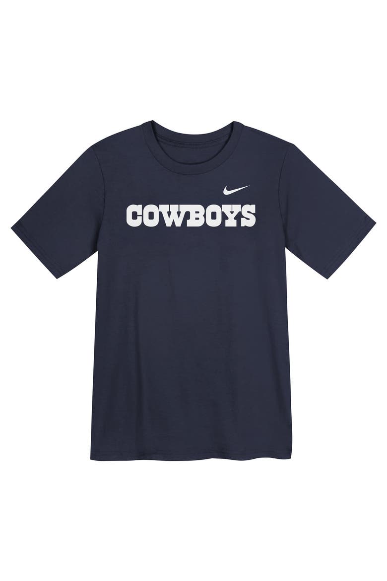 Preschool Nike  Navy Dallas Cowboys Wordmark T-Shirt, Alternate, color, Navy