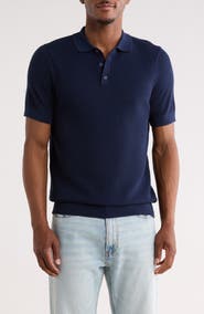 14th & Union Textured Cotton Polo Sweater