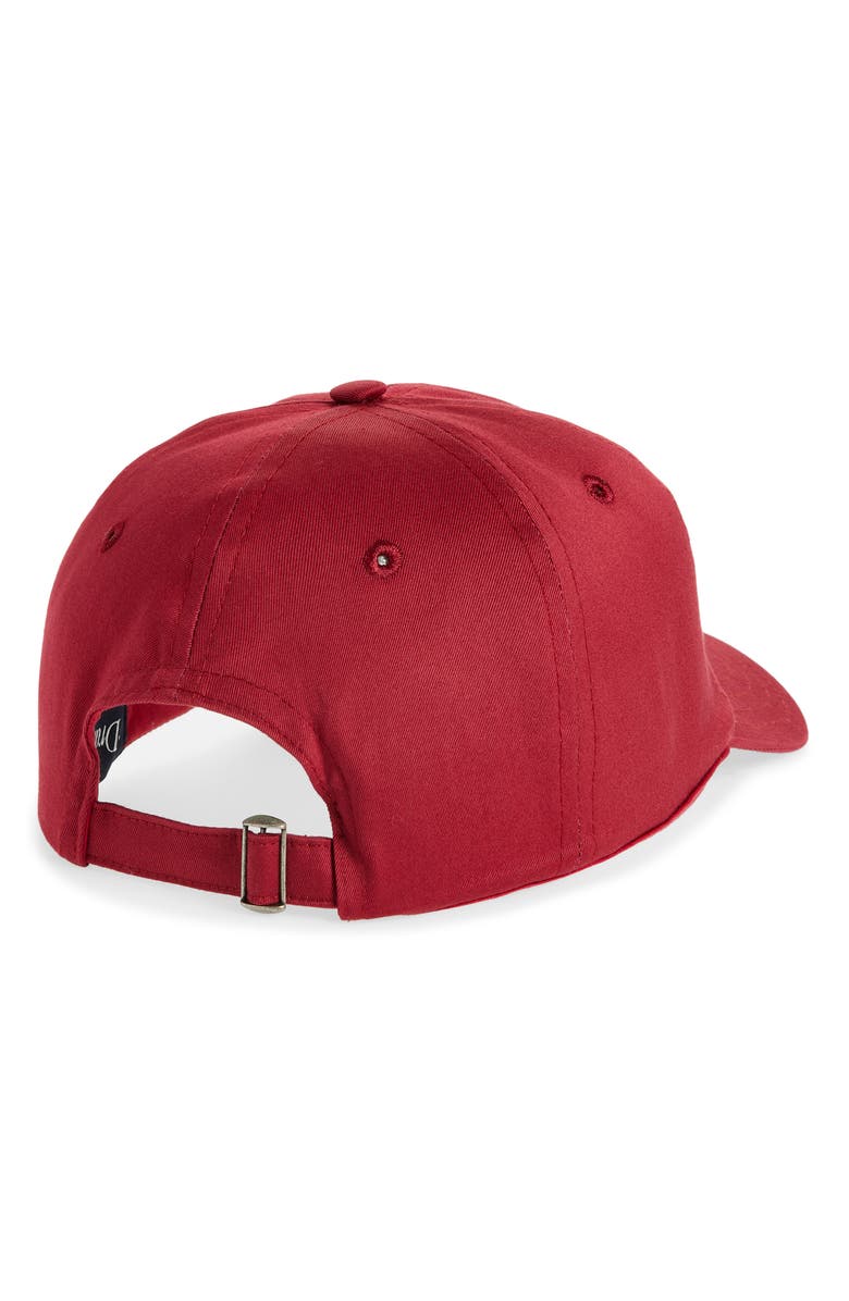 Drake's Embroidered Stem Flower Adjustable Baseball Cap, Alternate, color, 700 Maroon