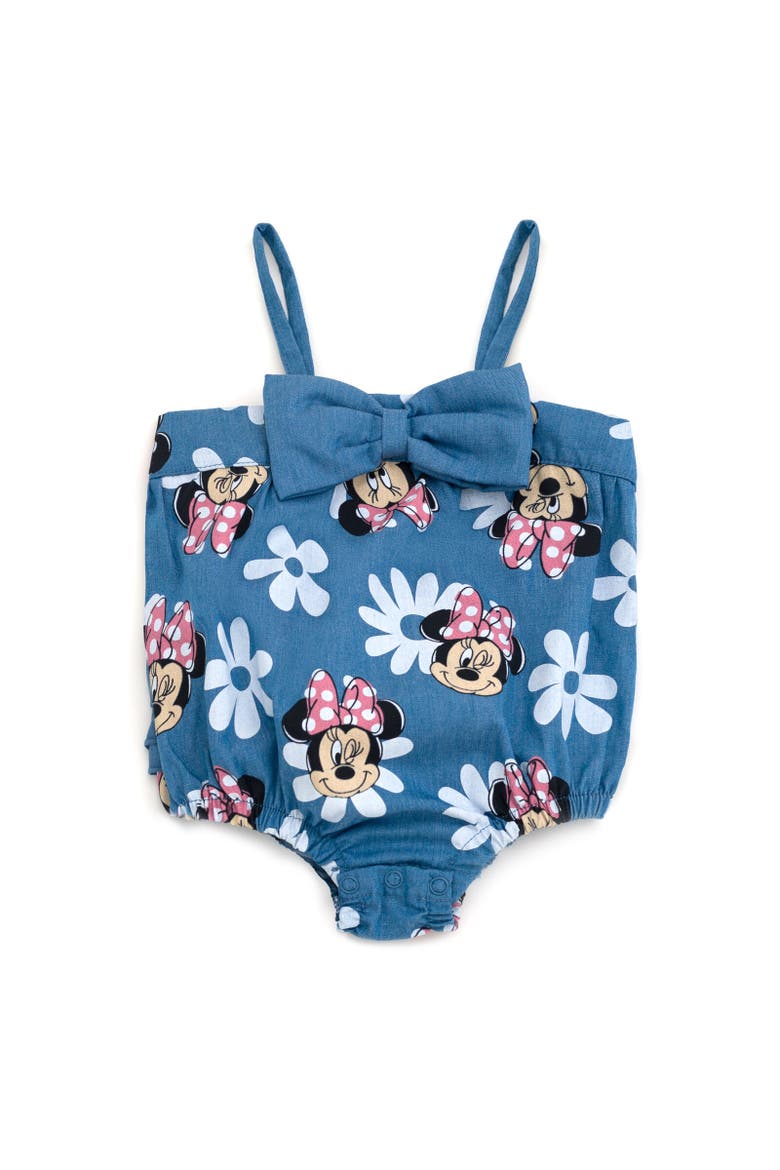 Minnie Mouse Sleeveless Bubble Romper, Main, color, Blue
