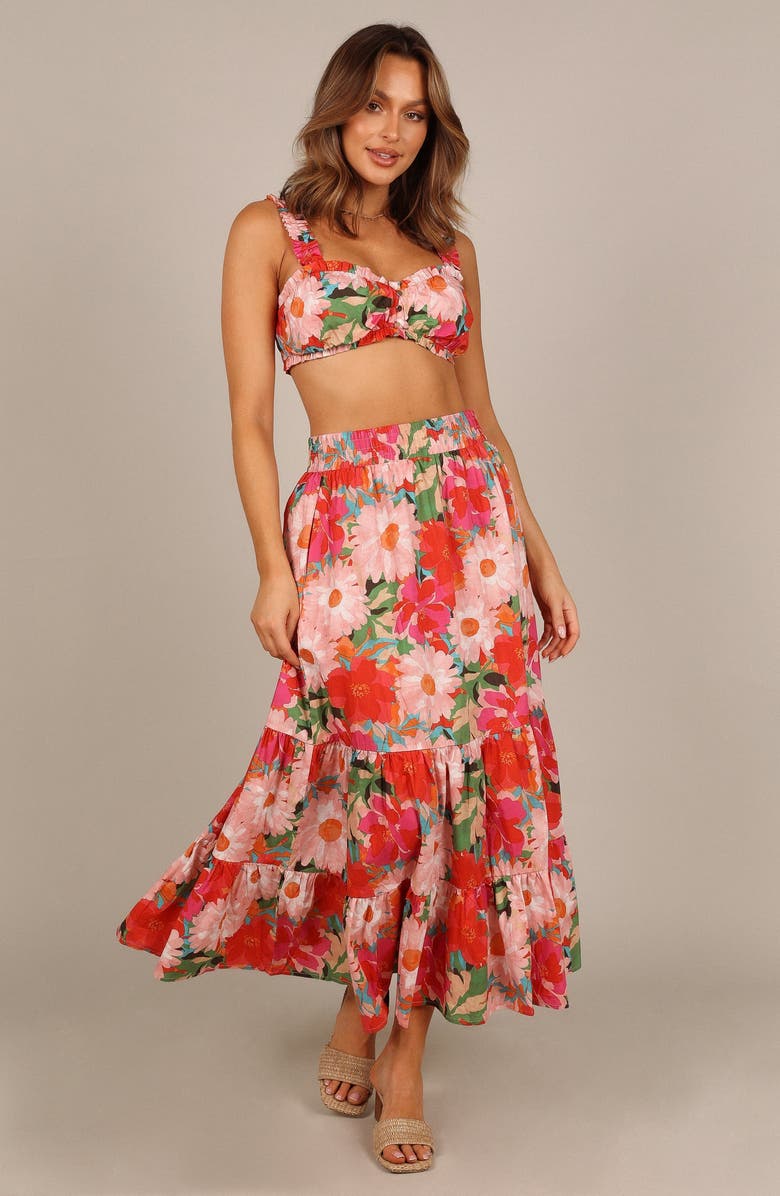 Petal & Pup Marbella Crop Top, Alternate, color, Pink Floral