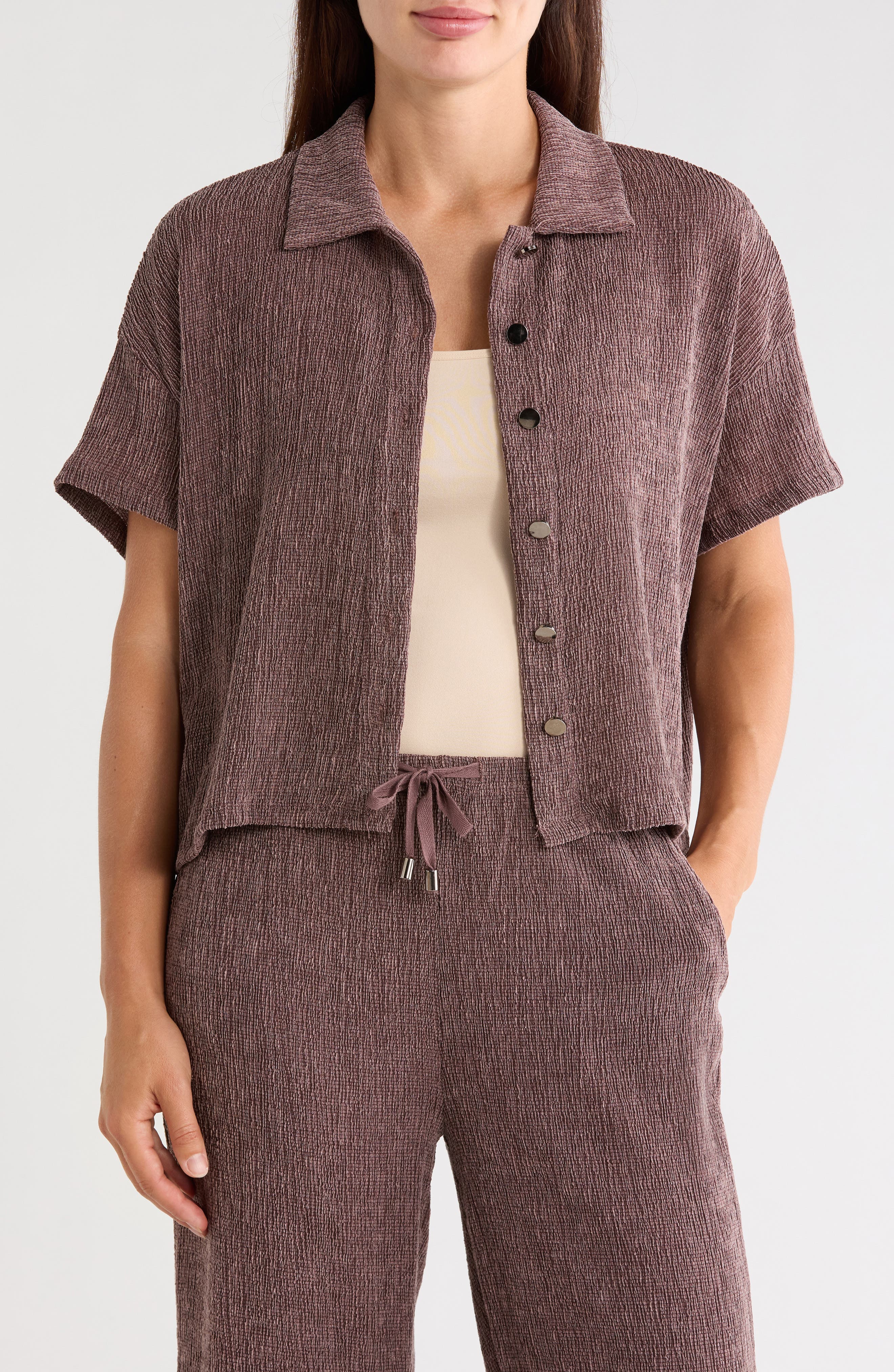 Short Sleeve Button Front Shirt
