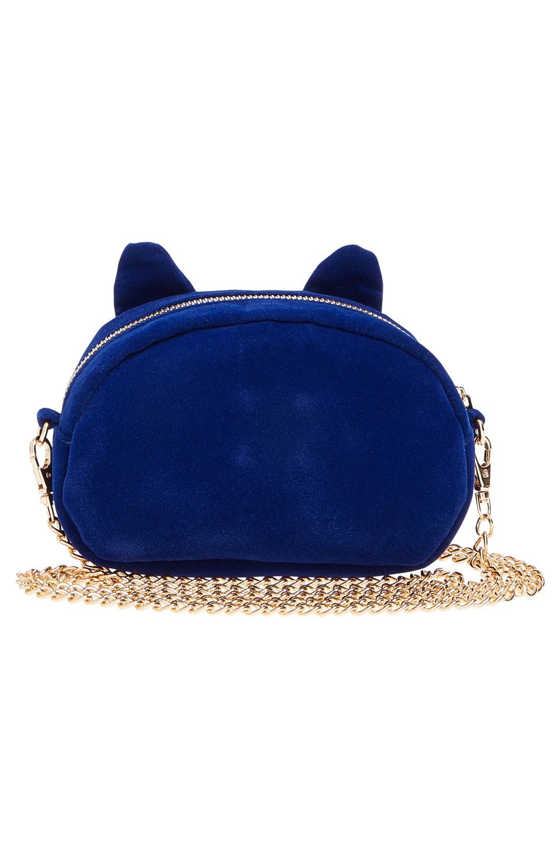 'Mini Cat' Convertible Crossbody Bag, Alternate, color, BLUE