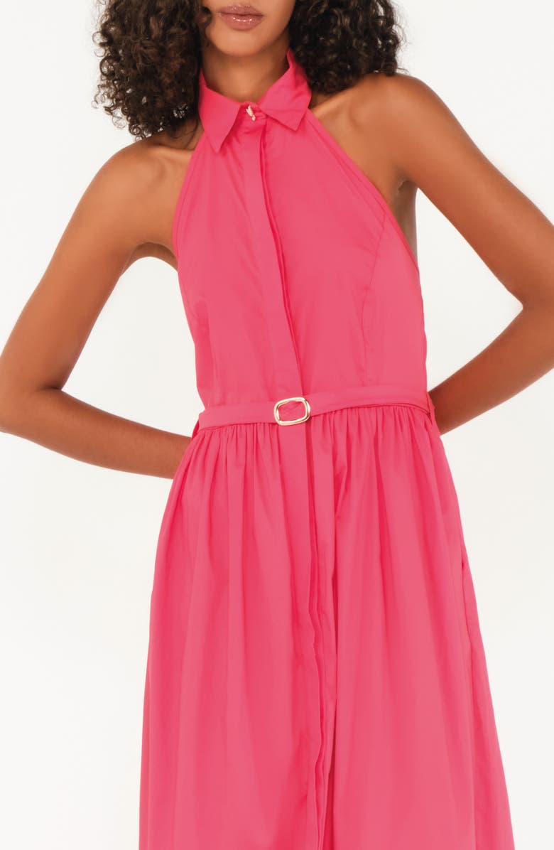 The Lulo Project The Horizon Belted Ruffle Hem Sleeveless Maxi Dress, Alternate, color, Salmon