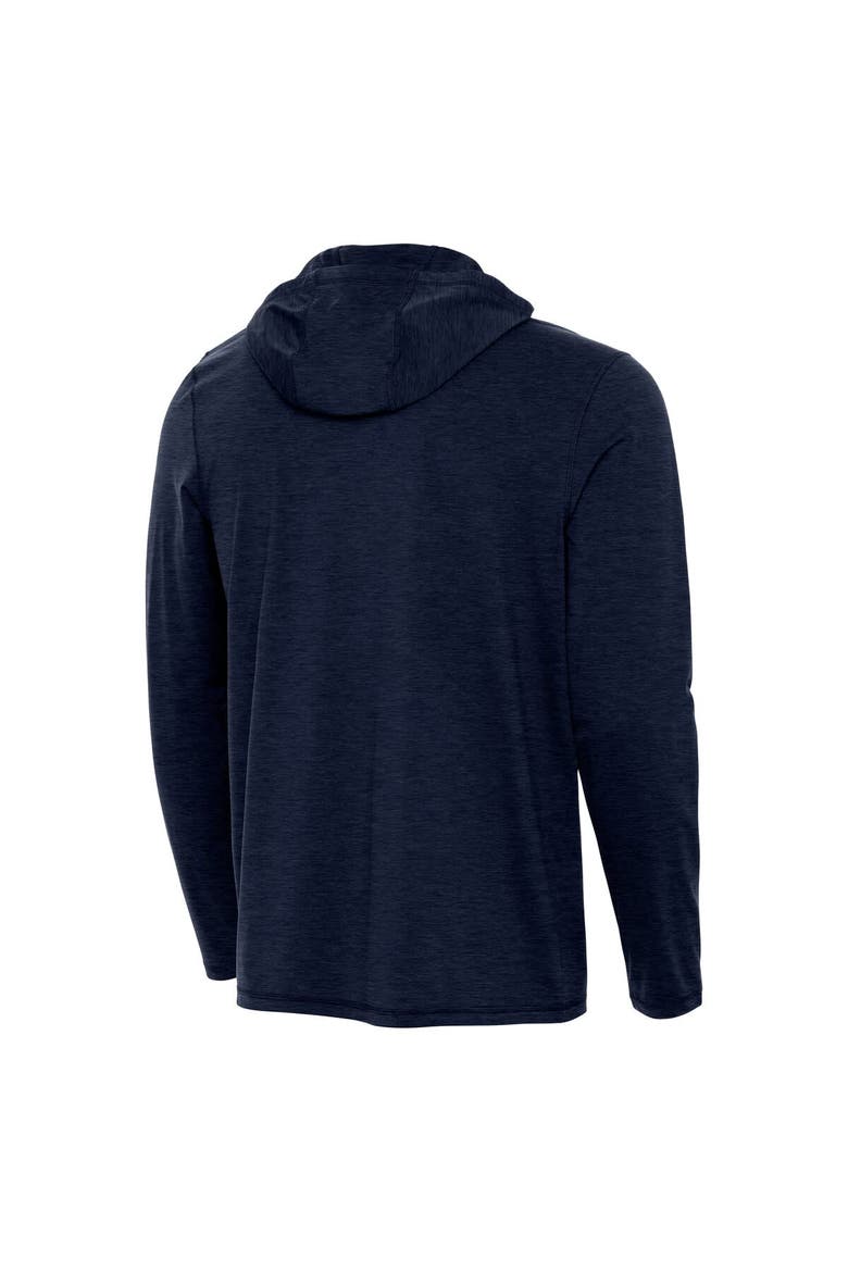Men's Antigua  Navy Michigan Wolverines 2026 NCAA Men's Basketball National Champions Tidy Quarter-Zip Hoodie, Alternate, color, Navy