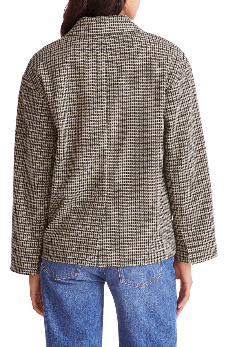 Madewell Houndstooth Oversize Knit Blazer, Alternate, color, 