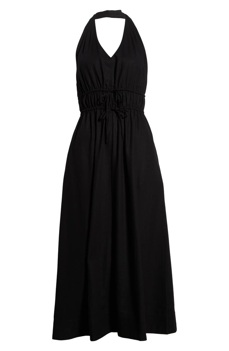 PAIGE Alysha Halter Midi Dress, Main, color, Black