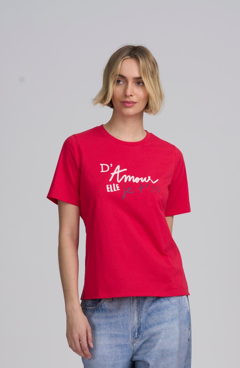 ELLE Collection Graphic Tee, Alternate, color, Red