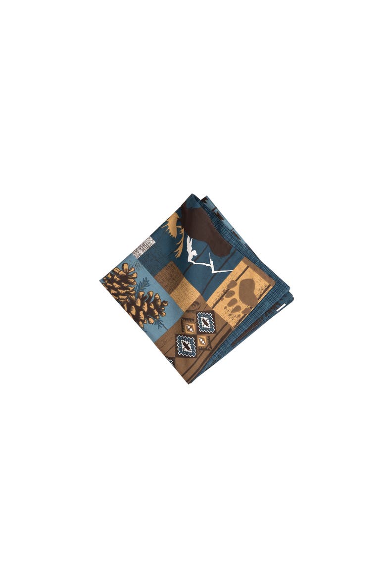 Timber Trails Sky 100% Cotton Set of 6 Cloth Napkins, Main, color, Blue