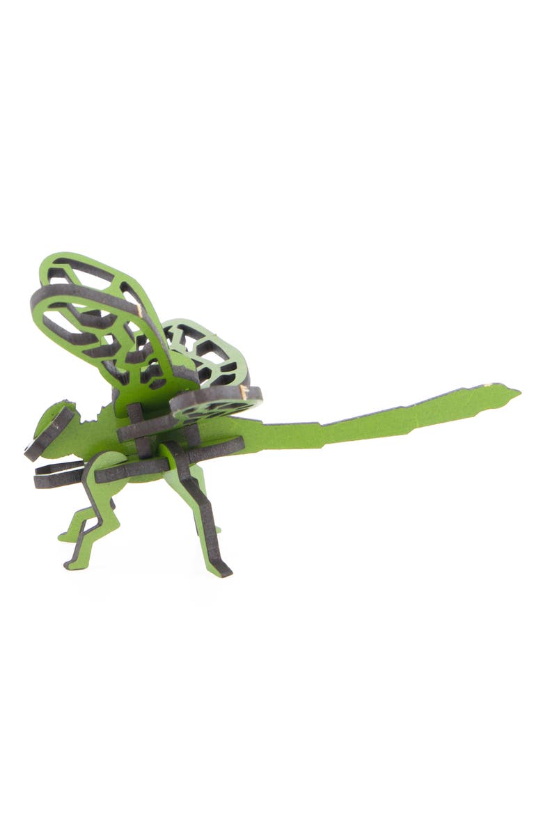 Little & Wood Woodlet Small Dragonfly Green 3D Wooden Kitset, Alternate, color, Multicolored